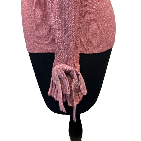 7th Avenue Design Studio Womens  Size XS Pink Metallic Off-Shoulder Sweater - Picture 4 of 8